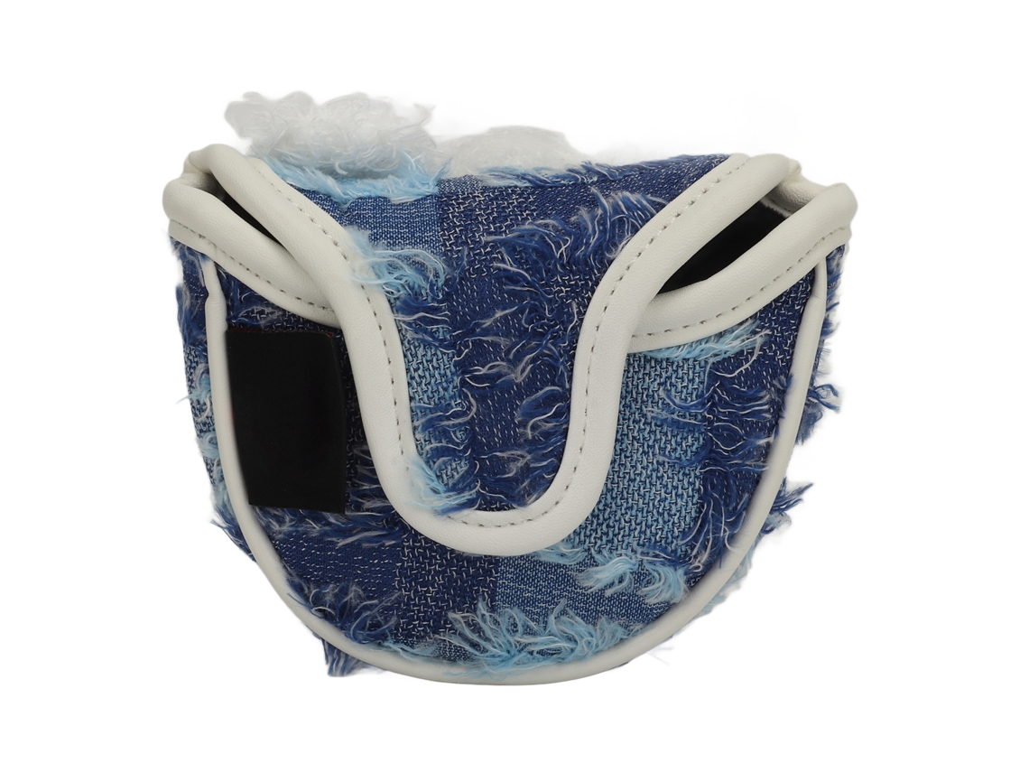 2026-funda Para Cabeza De Palos De Golf Conejo Peluche Cute Cartoon Media Redonda Accesorio De Golf Azul