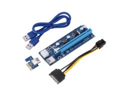 Adaptador Extensor Riser Pci-e 1x A 16x Con Cable Usb 3.0 Y Sata