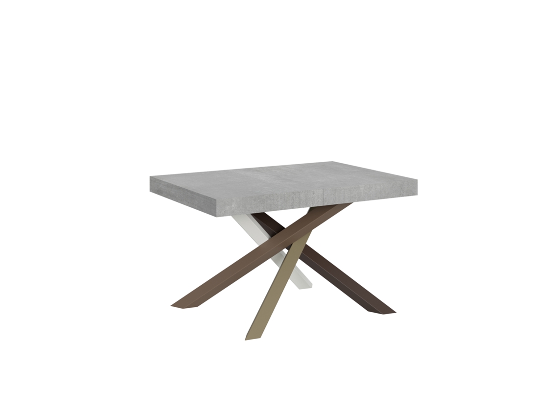Mesa extensible 90x140/244 cm Volantis Cemento estructura 4/C
