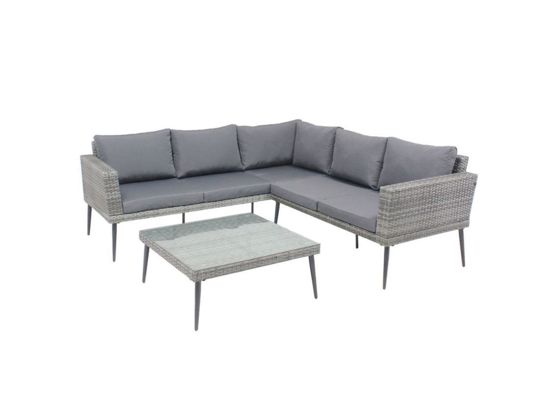 Conjunto Relax CONCEPT U Tefari Resina 5 Lugares De Acero