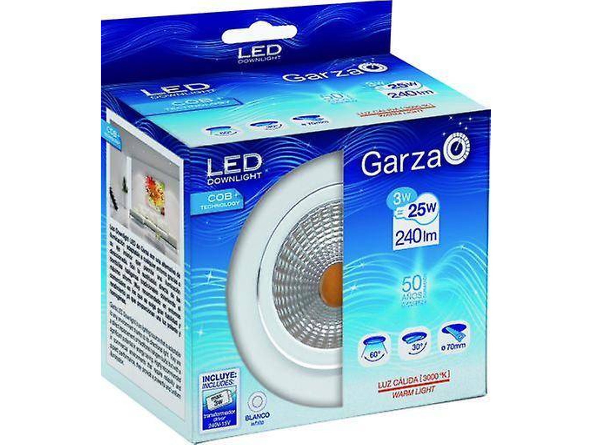 Bombilla LED GARZA LED Downlight COB 3W 240 L