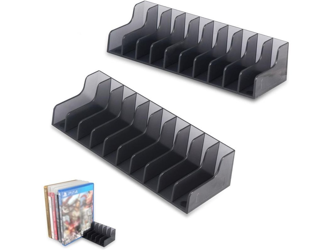 2026rebe-2 Unidades Estante Para Discos, Soporte Grande Para Cajas De Juegos Ps4/slim/pro, 20 Cajas