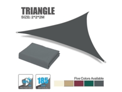 Toldo Triangular Multitaño Antiultravioleta Para Patio Jardín Y Patio Trasero Al Aire Libre 2*2*2m Gris