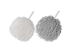 2026-45309-toallas De Mano Colgantes Linjou 2 Pack Super Suaves Absorbentes Para Baño Cocina Gris Y Blanco