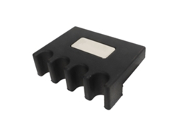 Soporte Portátil Antideslizante De Goma Negra Para Tacos De Billar De 4 Agujeros - Accesorio Para Bares, Clubes Y Jugadores.