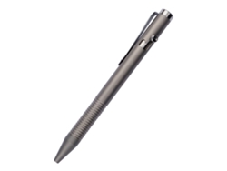 Bolígrafo portátil de aleación de titanio, herramienta de equipo para escritura, para viajes al aire libre, regalo de oficina gris
