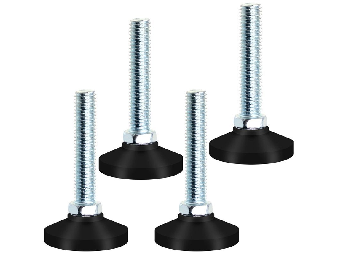 2026-pieza Regulable M10 X 50mm, Pie De Ajuste Para Muebles, Base De Nailon, 4 Unidades