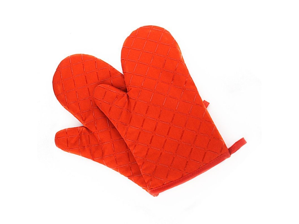 Guantes de cocina de silicona resistentes al calor Rebe, rellenos de algodón reciclado, antiadherentes, flexibles para cocinar, 1 par (naranja)