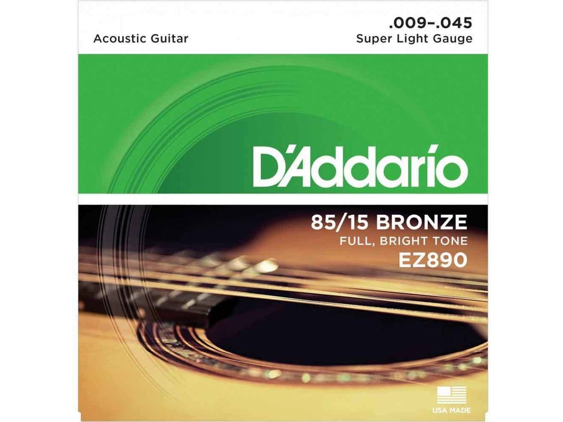 Cuerdas de Guitarra Acústica DADDARIO Ez890 (Calibre: .009-.045 - Acero)