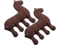 Conjunto De 2 Pentes De Massagem De Madeira Com Dentes Largos, Edição 2026, Ano Do Cavalo.