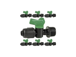 Pack 10 X Llave De Paso Cinta Goteo 16Mm X 1/2 SUINGA