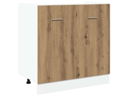 Maison Exclusive - Mueble Bajo Fregadero "lyon" Roble Artesanal 80x46x81,5 Cm Madera De Ingeniería