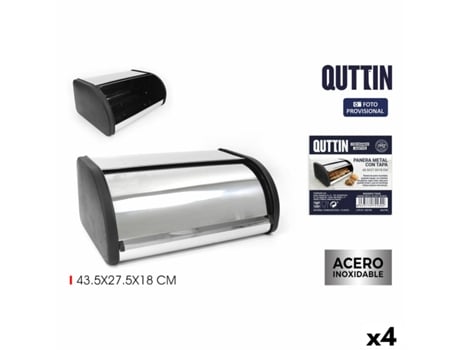 Panera QUTTIN Metal 43,5 x 27,5 x 18 cm (4 Unidades)