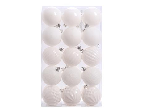Bola de Navidad TUSERXLN Bola Forma Irregular Plástico Blanco