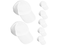 7 Piezas De Gorras De Béisbol Blancas Diy Para Niños