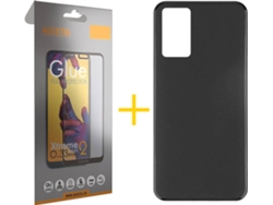 Kit Funda + Protector de Pantalla Oppo A16 ACCETEL Full Liso (Negro)