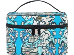Neceser Cuero Con Cremallera Portátil Organizador Diseño