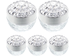 Nuobesty Juego De 5 Tarros De Cristal Vacíos De 30 G Para Crema Cosmética Recargable