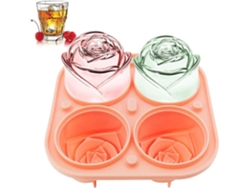 Moldes De Hielo En Forma De Rosa De 2.5 Pulgadas Con Embudo Integrado Para Whiskey Cócteles Bebidas