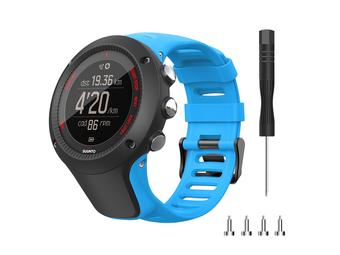 Bracelete  Silicone Com Ferramenta De Instalação Para Sunnto Ambit 1/2/3/2S/2R/3P/3S/3R Azul