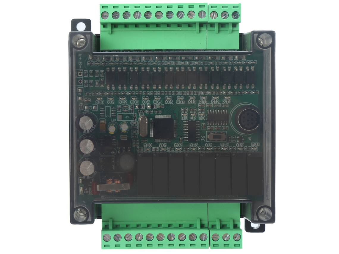 Módulo de control industrial PLC programable 2N 1N 20MR con cable DVP y base SEM 485