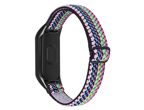 Correa de nailon elásticos trenzados elásticos ajustables con lazo con marco negro para Xiaomi Mi Band 5/6 - estilo 9