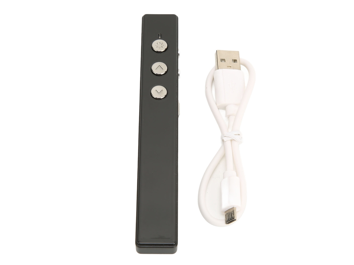 Apontador Laser Sem Fio Apresentação Clicker 2.402ghz A 2.483ghz Design Ergonômico Plug And Play Preto