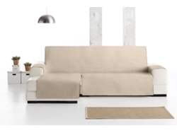 Funda acolchada e impermeable para Chaise Longue orientación izquierda Luke (240 cm - Beige)