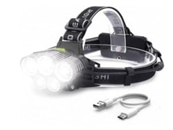 Linterna frontal, Chronos Lantern-0029 Linterna frontal recargable súper brillante con 5 luces 6 modos (negro) YIZHOOD