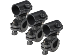 Juego de 3 soportes profesionales para linternas con clip estable para manillar, accesorios Gokoco