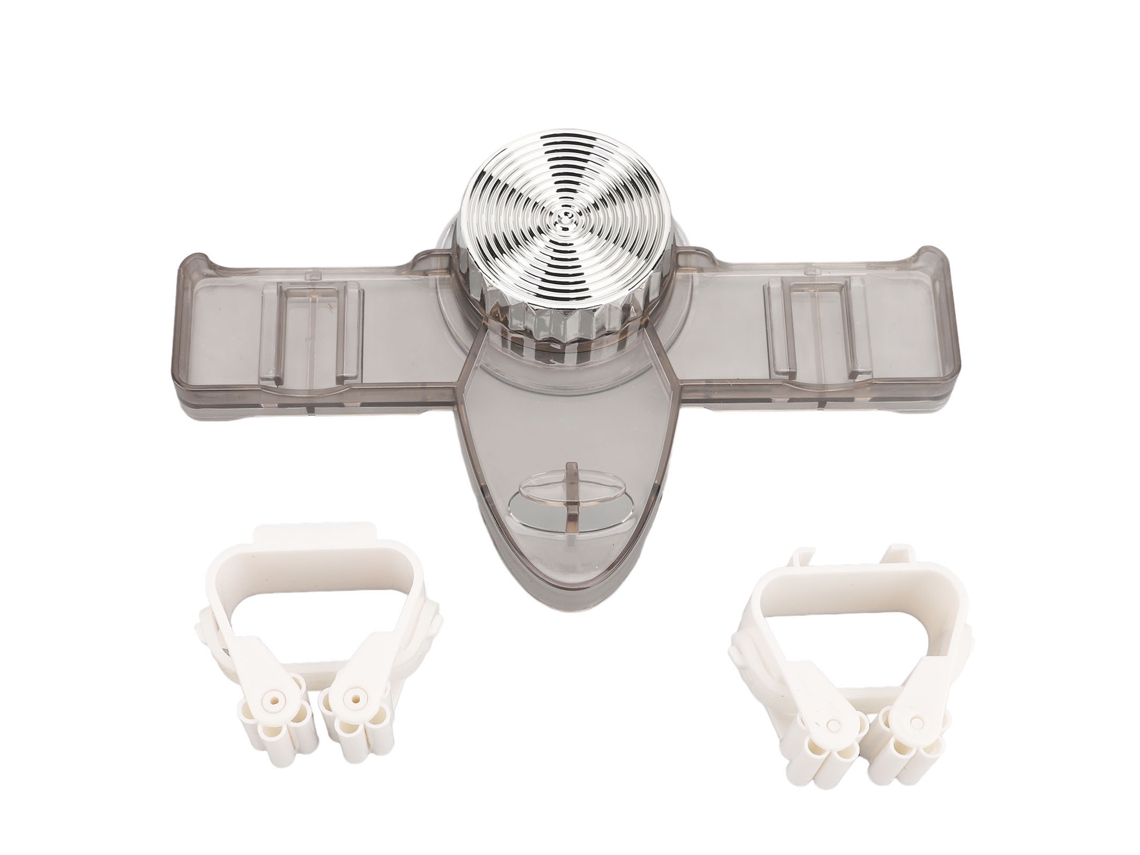 Soporte de pared para escobas y fregonas Baok con ventosa, apto para mascotas, 2 ganchos, organizador para baño, cocina, jardín, lavadero, gris claro