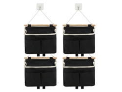 Bolsas de almacenamiento de pared, organizador de puerta, revistero, tela de lino y algodón impermeable