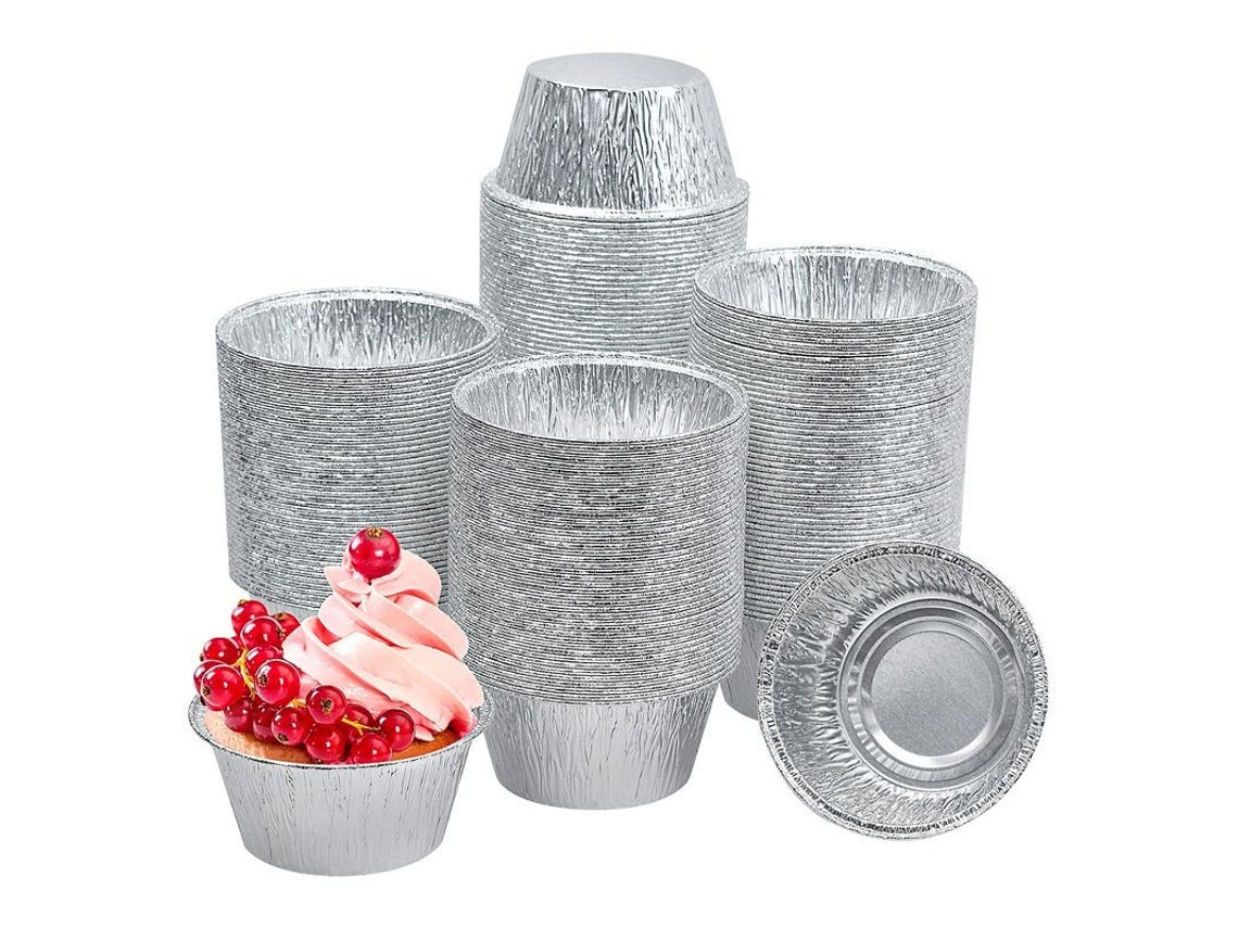 2026da-cupones De Hornear Para Cupcakes, 150 Piezas De Lata De Aluminio Talla Media
