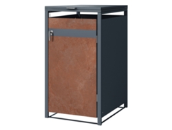 Cobertizo de exterior ML-Design para 1 cubo de basura 68x80x116,3cm antracita oxido