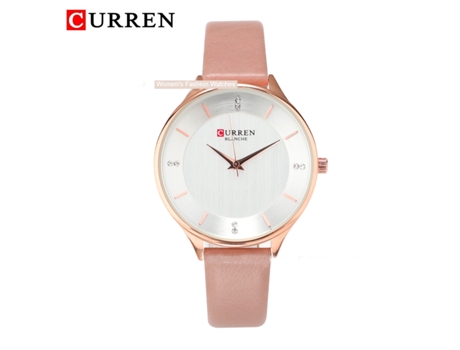 Reloj de Mujer Relojes con Correa de Cuero Genuino para Mujer Reloj Informal de Moda para Relojes de Pulsera para Mujer -Rosa LUUCOZK