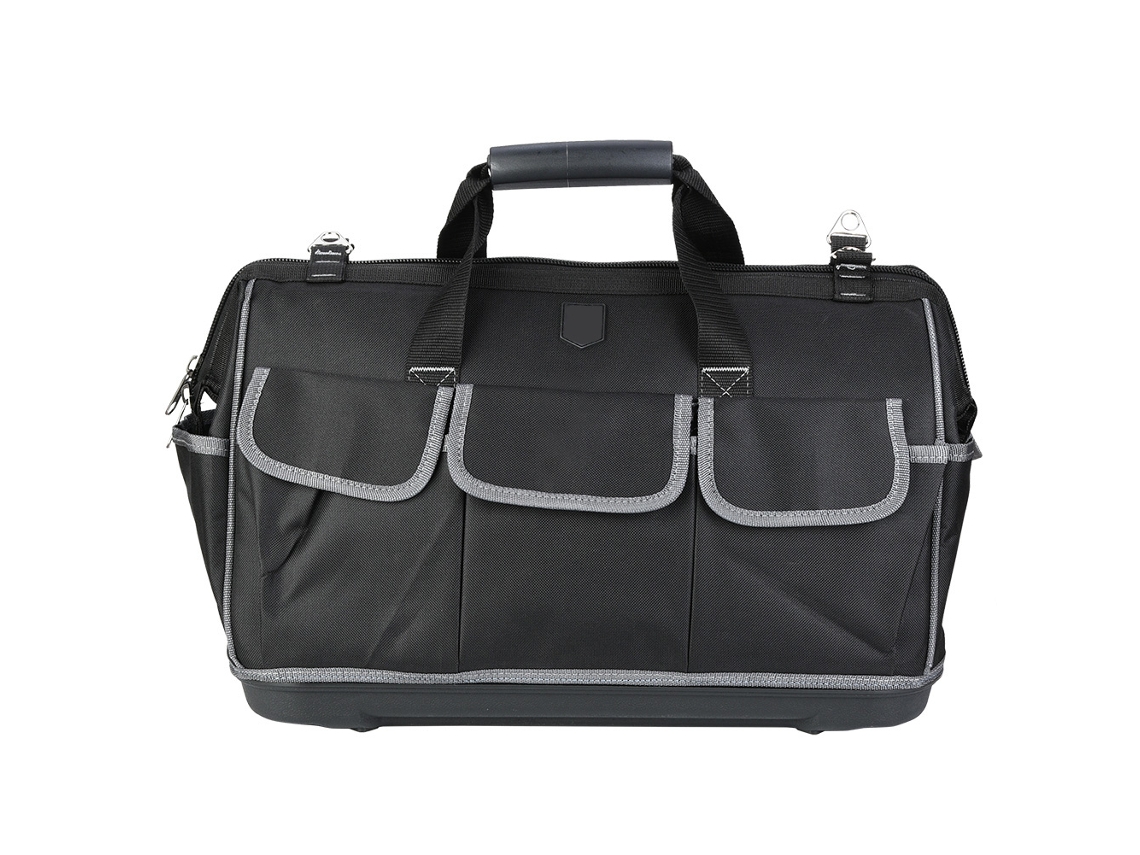 Bolsa De Herramientas Manual De Plástico Gris De 20 Pulgadas, Multiusos, 470 X 340 X 230 Mm, Oxford, Portátil.
