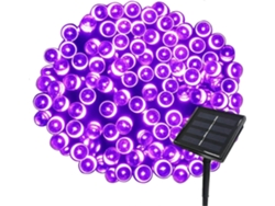 Rebe-guirlande Solaire 22m 200 Led 8 Modos Impermeable Ip65 Ideal Para Fiestas Jardín Exterior Violeta