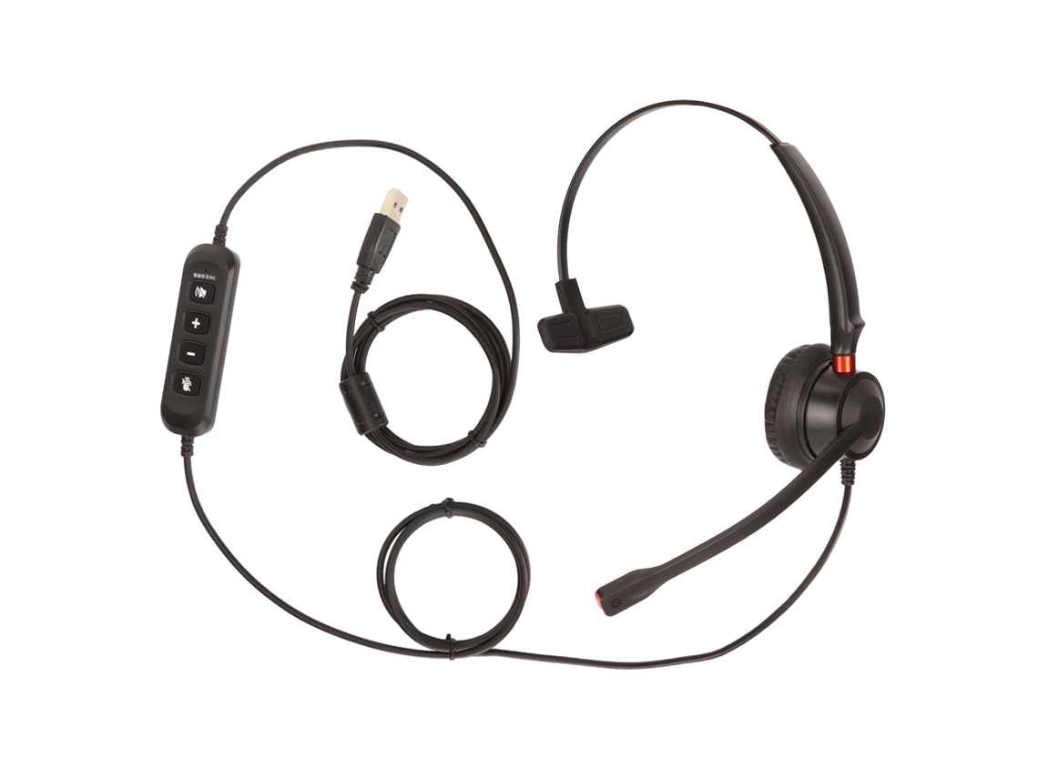Auriculares Usb Para Negocios Con Cancelación De Ruido, Micrófono Enc Con Función De Silencio Y Control De Volumen.