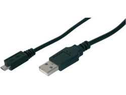 Cable USB ASSMANN USB A/Micro-USB B 1.8 m Macho/Macho Negro