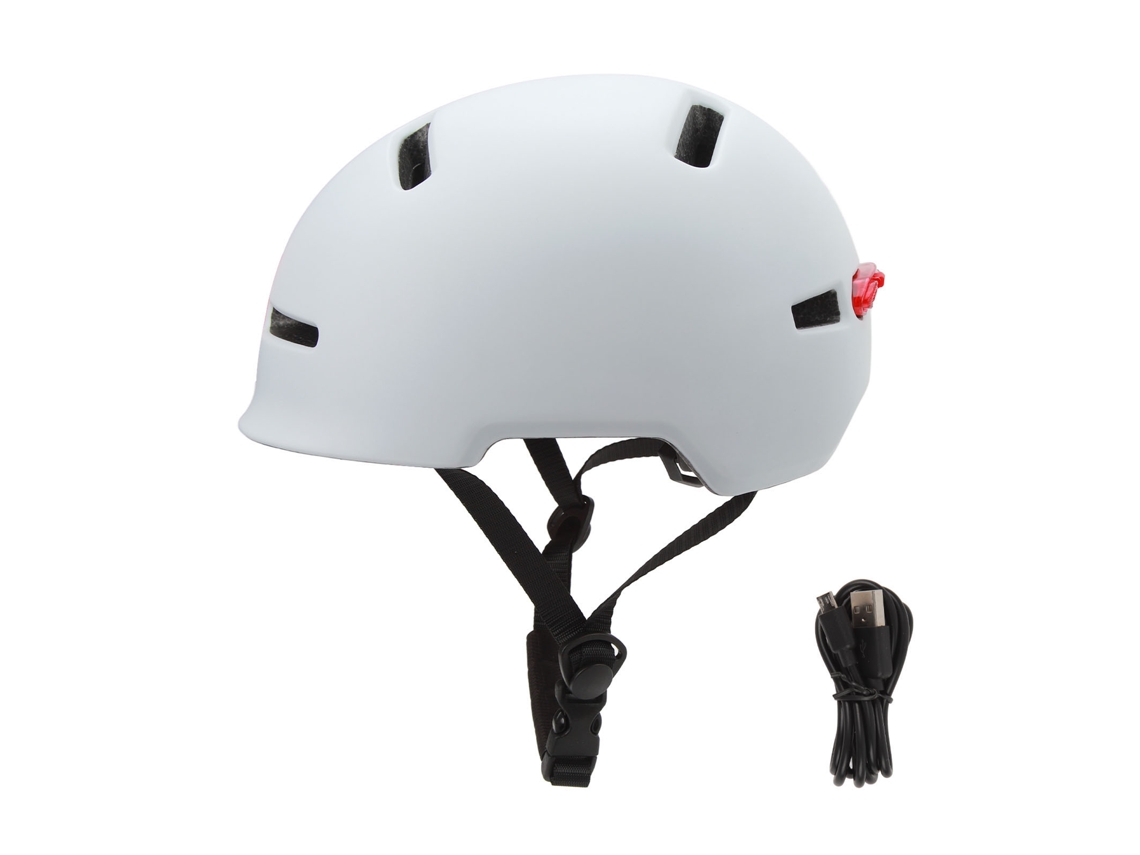 2026-casco De Bicicleta Con Luz Trasera Para Adultos Hombres Mujeres Commuting Urban Biking Cycling Blanco