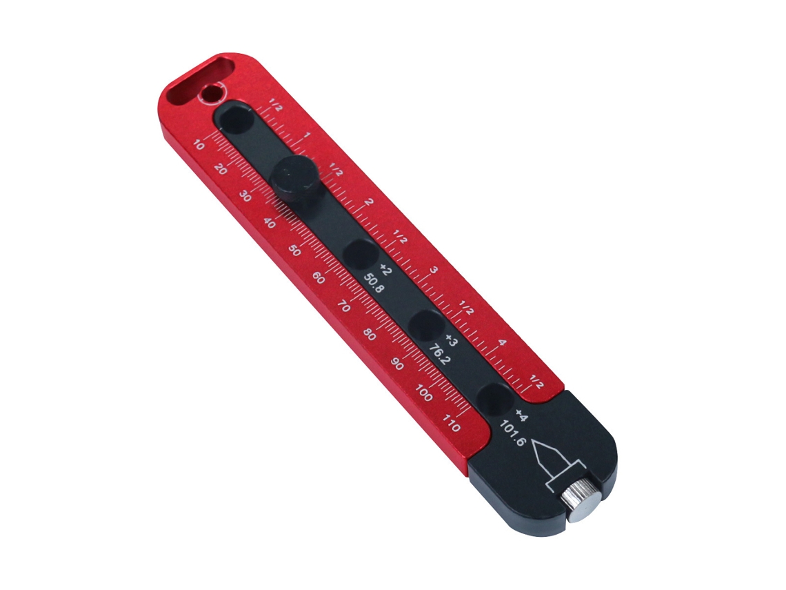 Compás de carpintería portátil de aleación de aluminio con regla métrica/en pulgadas para dibujar círculos.