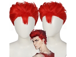 Peruca De Cosplay Sakuragi Kaido | Cabelo Ruivo Curto, Estilo Anime, Imprescindível Para Fãs De Arremessadores De Basquete