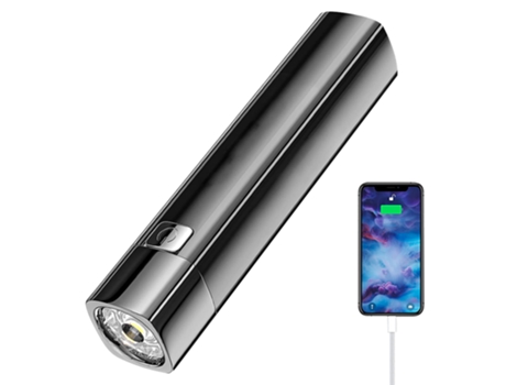 Mini linterna, linternas recargables por USB, batería incorporada de linterna de energía móvil aplicable a la lectura nocturna Ciclismo Camping