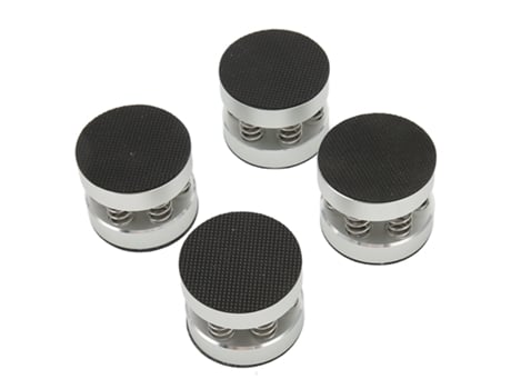Uds resorte picos para altavoz soportes para aislamiento aleación de aluminio resorte altavoz amortiguador pies para altavoz amplificador HiFi ZMDE...