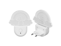 2026-2 Piezas Lámpara De Noche Rgb De Pared Con Sensor De Luz Eficiente Energéticamente Patrón Nubes Arcoíris Para Navidad Dormitorio Pasillo