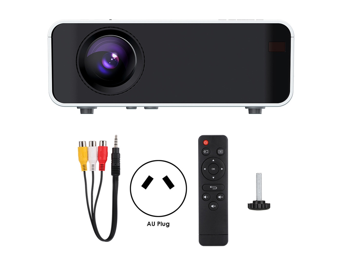 Proyector LED portátil con pantalla HD y sincronización USB