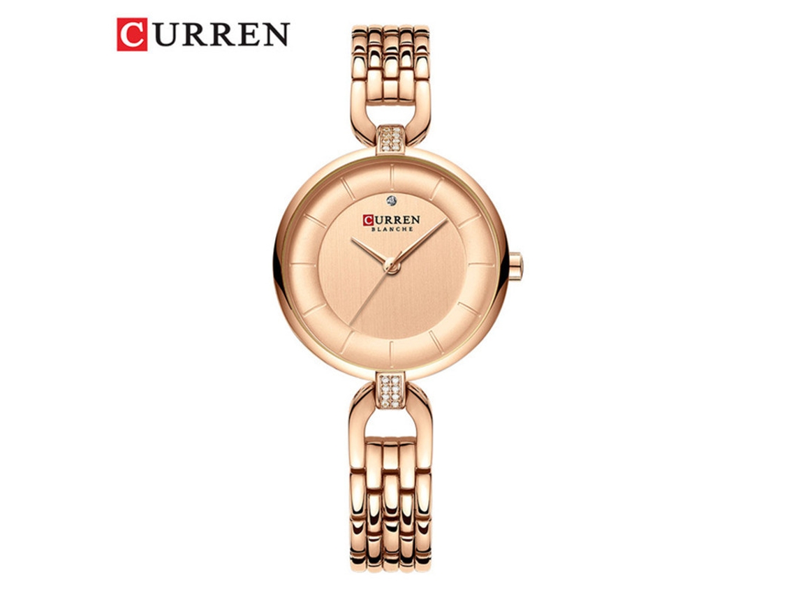 Elegante Reloj De Mujer Con Pedrería, Reloj De Cuarzo Resistente Al Agua, Reloj De Negocios Para Mujer.