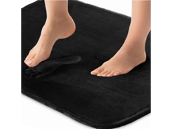 Alfombrilla De Baño De Espuma Viscoelástica Gruesa, Suave Y Absorbente, Lavable A Máquina, Color Negro.