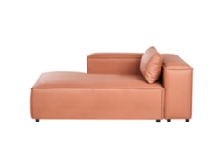 Chaise Longue Beliani Brande Derecha en Ecopiel Vegana Marrón 121x184x70