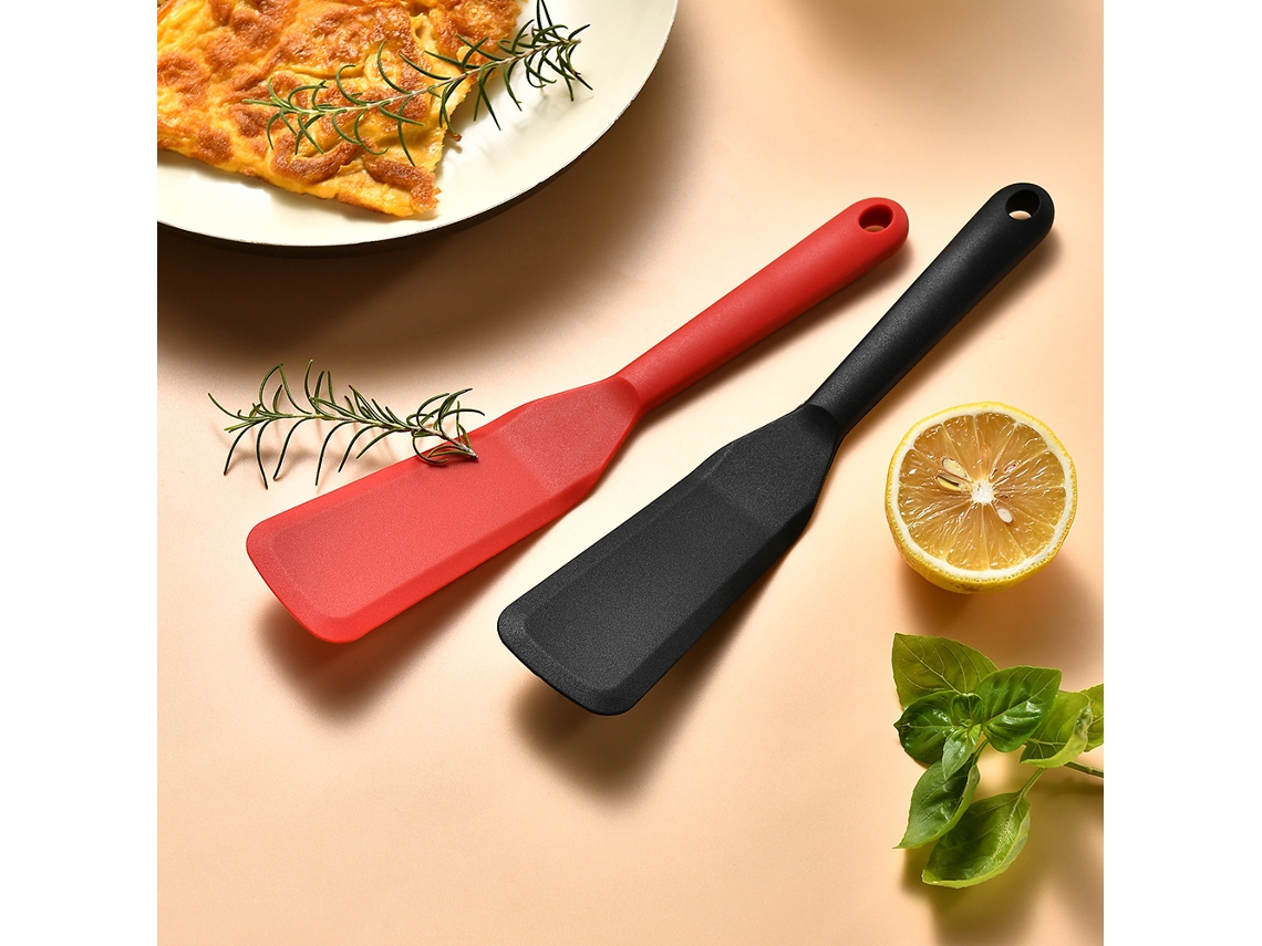Espátula De Silicona Apta Para Uso Alimentario, Resistente Al Calor Hasta 230 ℃, Antiadherente Y Duradera.